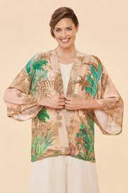 Powder Oasis Kimono Jacket in Coconut