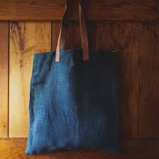 Portrait Jute Bag - Denim