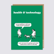 Modern Toss Funny Card - Health Monitor