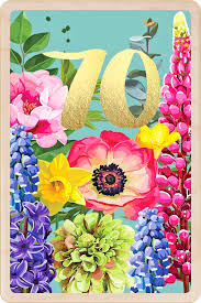 Wooden Postcard - 70th Birthday