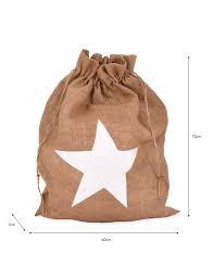 Christmas Sack With Star Print