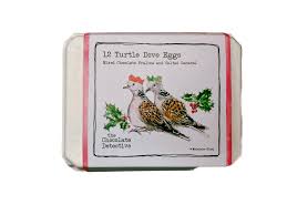 The Chocolate Detective - Box of 12 Christmas Turtle Doves Eggs Chocolate Eggs