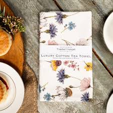 Toasted Crumpet Regency Gardens Pure Tea Towel