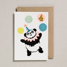 Confetti Pets Card - Panda Age 4