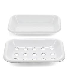 Enamel Soap Dish - White