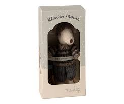 Maileg Winter Mouse Ski Set - Big Brother Grey