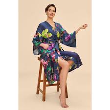 Powder Exotic Evening Kimono Gown