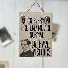 Wooden Sign - Visitors
