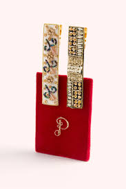 Powder 2 Pack Hairclips - Midnight & Champagne Glamour