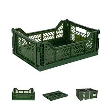 Midi Stackable Folding Crate - Khaki