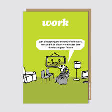 Modern Toss Funny Card - Work Commute