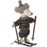 Maileg Winter Mouse Ski Set - Big Brother Grey