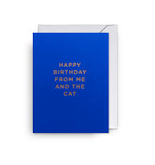 Lagom Mini Card - Happy Birthday From Me & the Cat