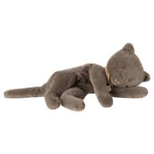 Maileg Sleeping Kitten Plush - Grey