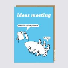 Modern Toss Funny Card - Ideas Meeting