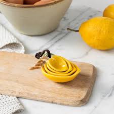 Ceramic Measuring Spoons (Set of 4) - Lemons