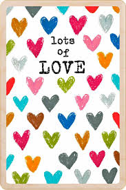 Wooden Postcard - Lots of Love