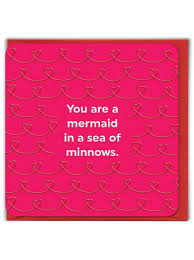 Romantic Card - Mermaid in A Sea of Minnows