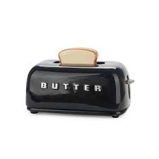 Toasty Ceramic Butter Dish - Black