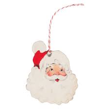 Retro Vintage Santa Gift Tag Pack of 10