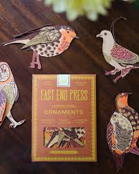 East End Press British Birds Paper Ornaments