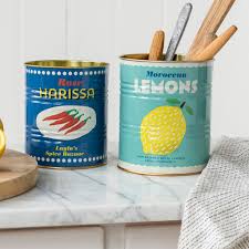 Set of 2 Storage Tins - Lemon & Harissa