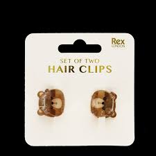 Mini Hair Claw Clips  - Brown Bears