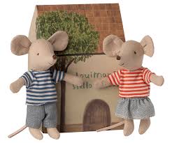 Maileg LouiMax and Stella, Little brother and sister mice