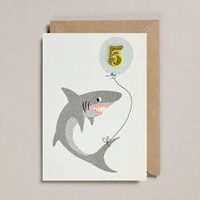 Confetti Pets Card - Shark Age 5