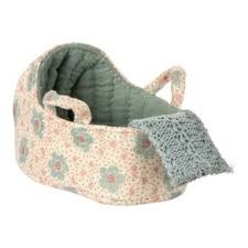 Maileg Mouse Carrycot Baby Mouse Blue