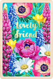 Wooden Postcard - Lovely Friend