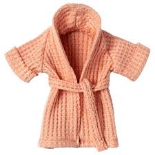 Maileg Mum Mouse Bathrobe - Coral