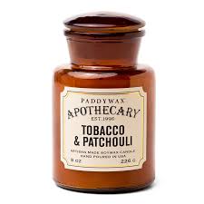 Apothecary Glass Jar Candle - Tobacco & Patchouli