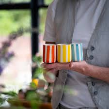 Musango Candy Stripe Espresso Cup - Turqouise