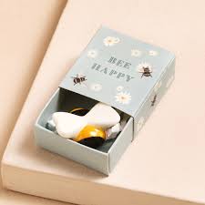 Tiny Matchbox Ceramic Token - Bee