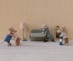 Maileg Mouse Vintage Floor Lamp - Mint