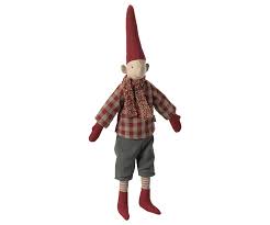 Maileg Pixy Boy Size 2 - Red Check Shirt