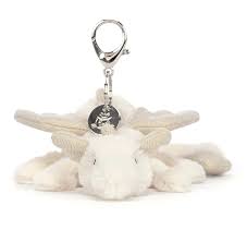 Jellycat Snow Dragon Bag Charm