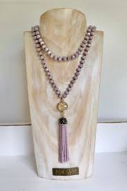 Lilac Tassel Necklace