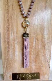 Lilac Tassel Necklace