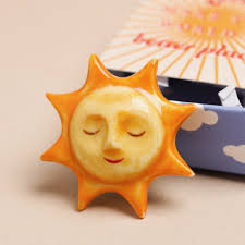 Tiny Matchbox Ceramic Token - Sunshine