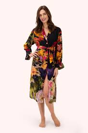 Powder Luxury Satin Gown - Midnight Posy