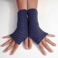 Wristees Fingerless Gloves - Navy Blue