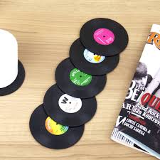 Set of 6 Vinyl Coasters