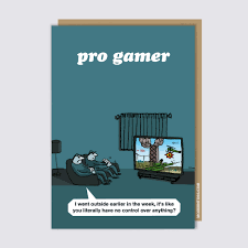 Modern Toss Funny Card - Pro Gamer