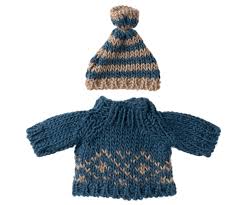 Maileg Knitted Sweater & Hat - Dad