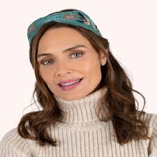 Powder Velvet Headband - Swooping Swallows