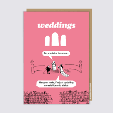 Modern Toss Funny Card - Wedding Facebook