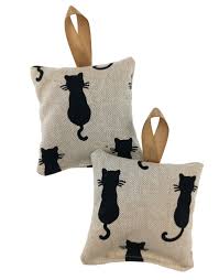 Hanging Lavender Sachet - Black Cats