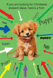 Funny Christmas Card - Xmas Puppy